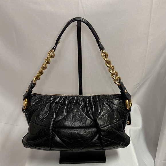 MARC JACOBS Camila Quilted Calfskin Leather Chain Shoulder Bag Black - Picture 2 of 9